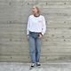 SD US Cotton Script Logo Ringer Long Sleeve T