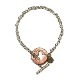 Button Works Lucky Penny T-Bar Silver Bracelet