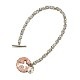 Button Works Lucky Penny T-Bar Silver Bracelet