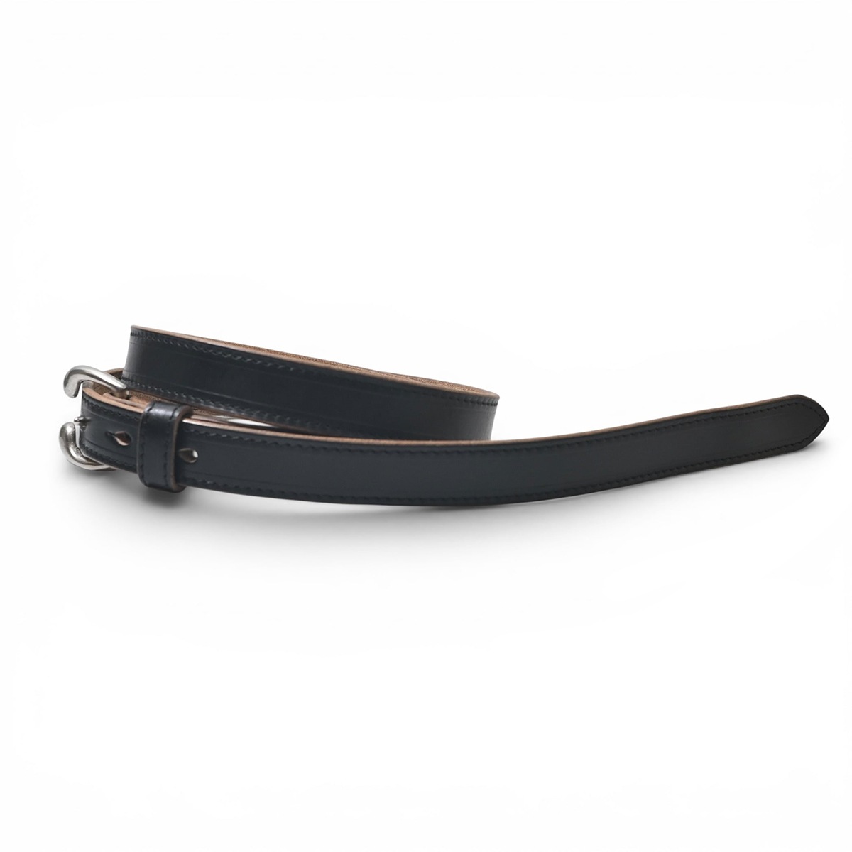 Button Works N&J Harness Buckle Chromexcel Narrow Belt