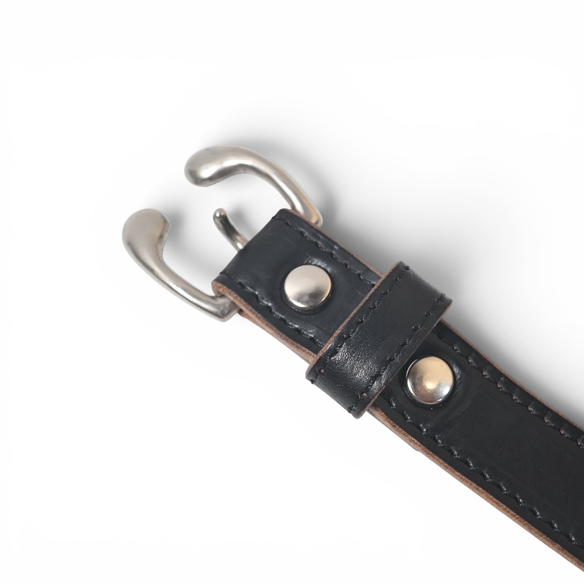 Button Works N&J Harness Buckle Chromexcel Narrow Belt