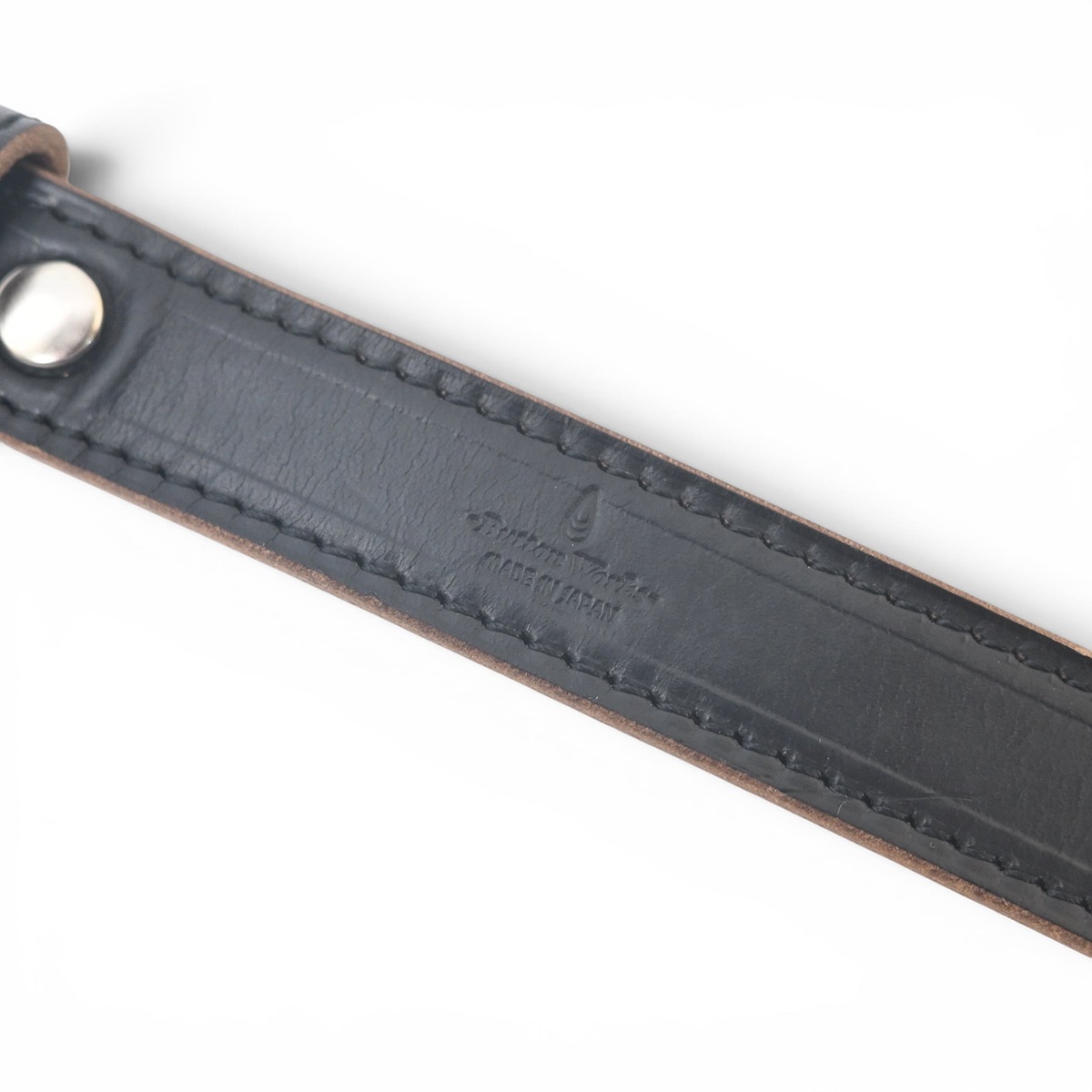 Button Works N&J Harness Buckle Chromexcel Narrow Belt