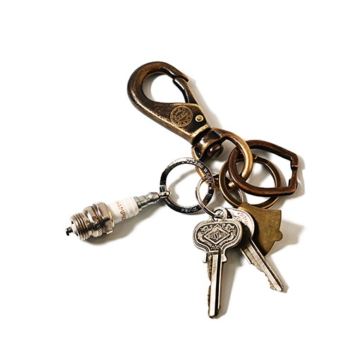 Button Works 70's Vintage Champion Spark Plug Key Fob #DJ7Y
