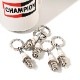 Button Works 70's Vintage Champion Spark Plug Key Fob #DJ7Y