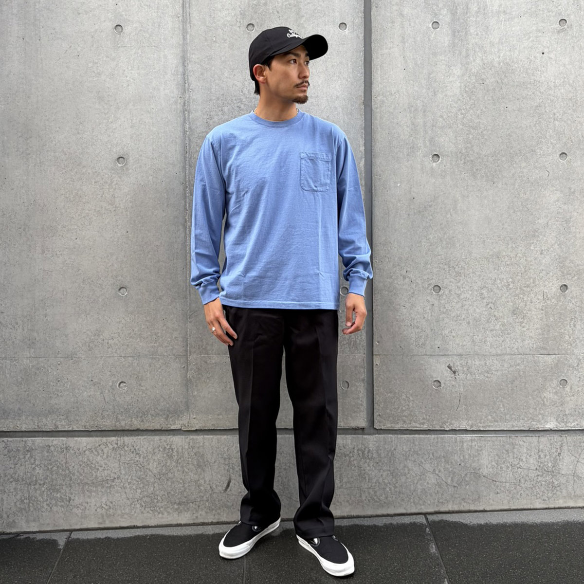 SD US Cotton Pocket Long Sleeve T Vintage Wash