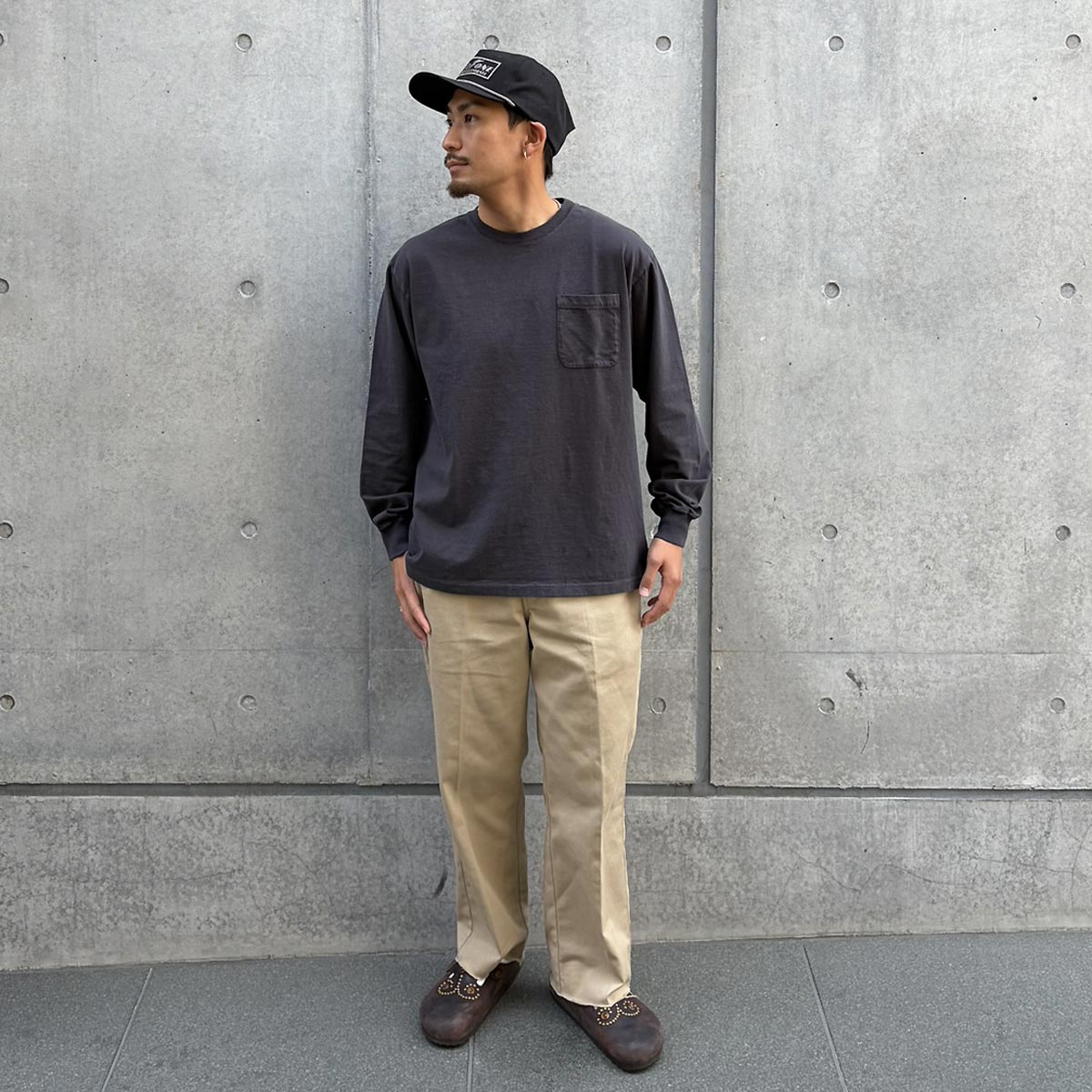 SD US Cotton Pocket Long Sleeve T Vintage Wash