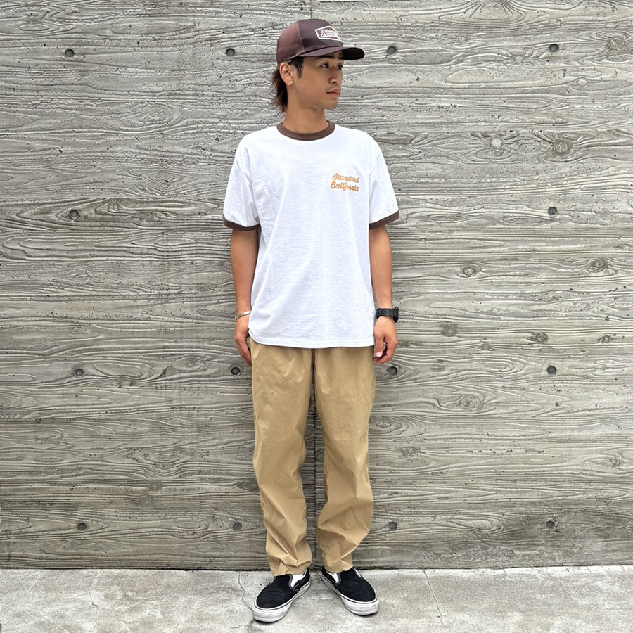 SD US Cotton Script Logo Ringer T