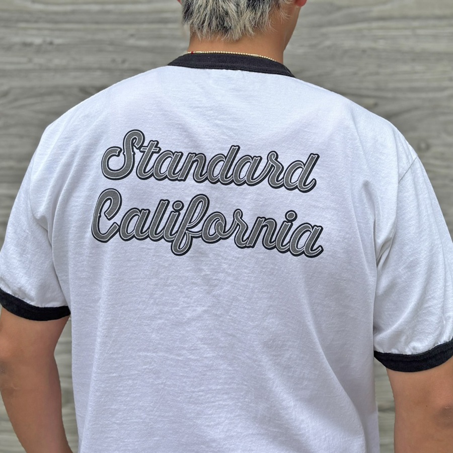 SD US Cotton Script Logo Ringer T
