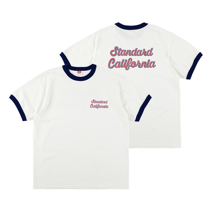 SD US Cotton Script Logo Ringer T