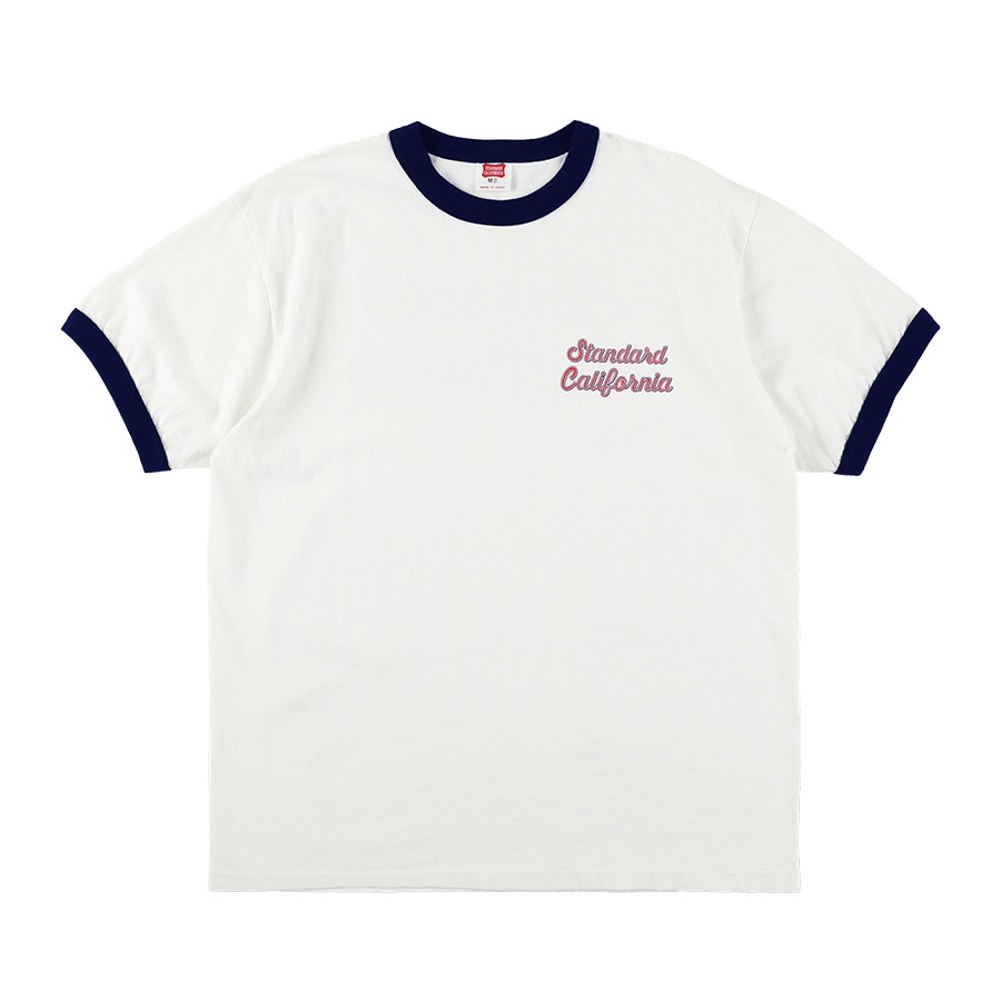 SD US Cotton Script Logo Ringer T