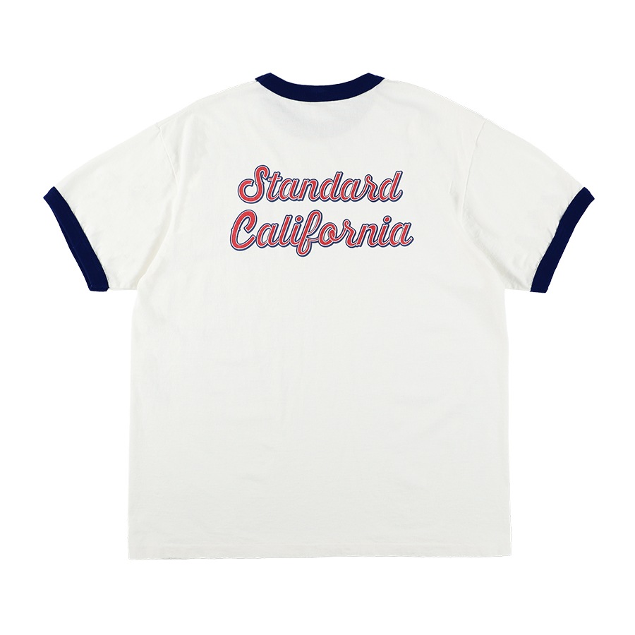 SD US Cotton Script Logo Ringer T