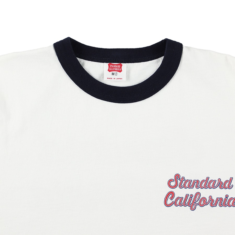 SD US Cotton Script Logo Ringer T