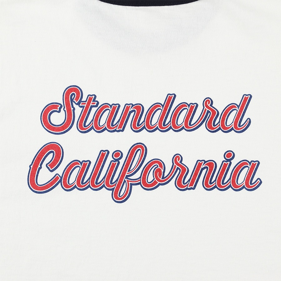 SD US Cotton Script Logo Ringer T