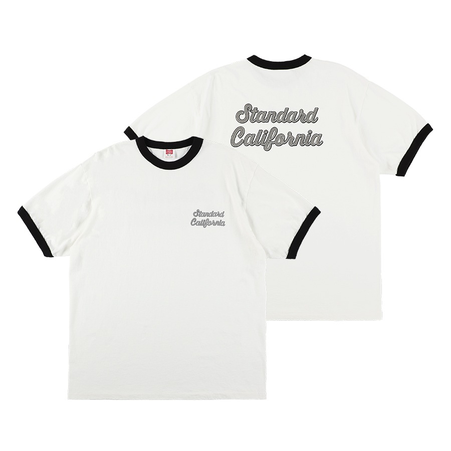 SD US Cotton Script Logo Ringer T