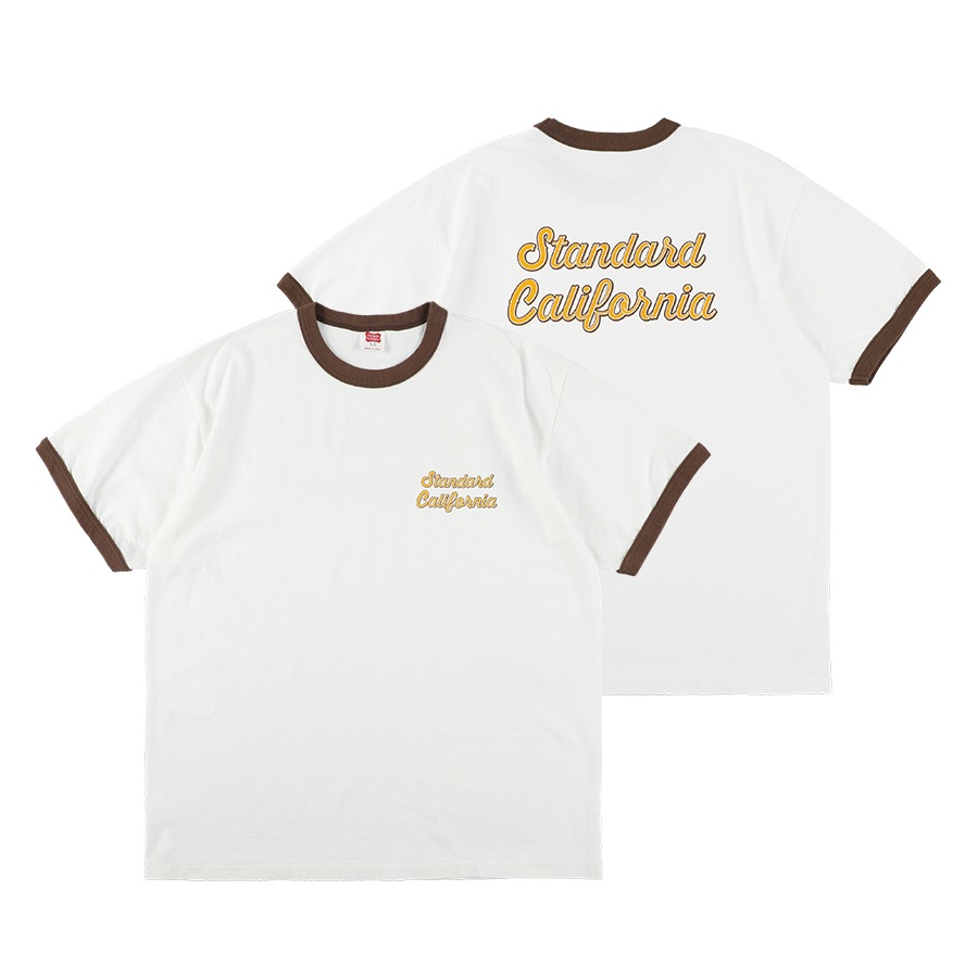 SD US Cotton Script Logo Ringer T