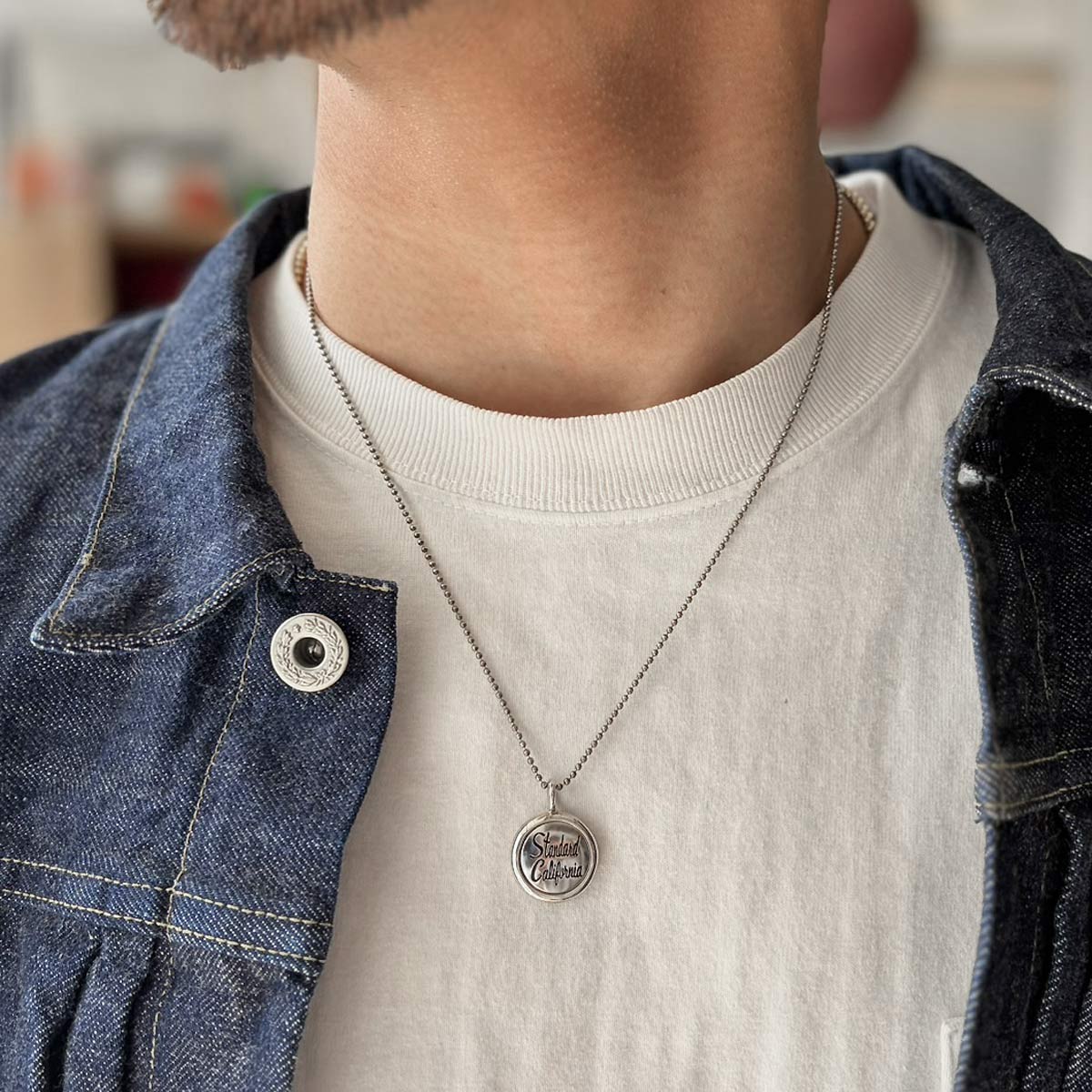 Button Works / SD 925 Silver Button Necklace