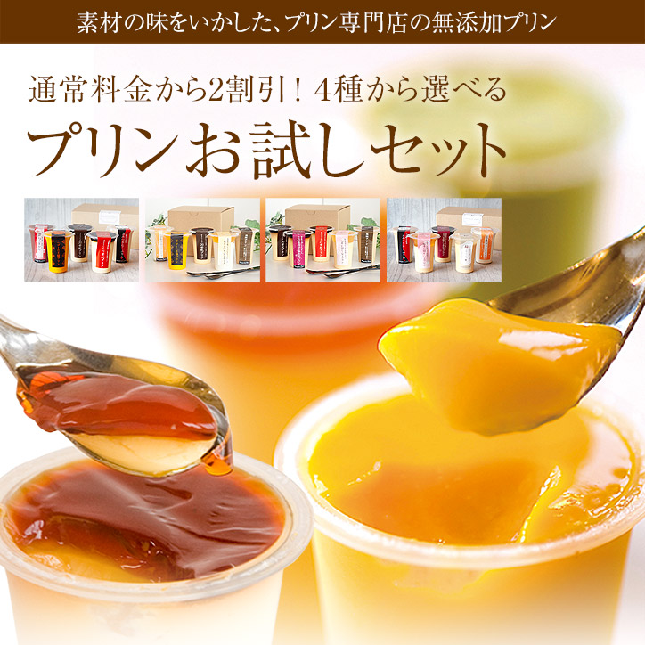 【送料無料】プリンのお試しセット（おひとり様何度でもご利用可！） 　※熨斗・包装不可