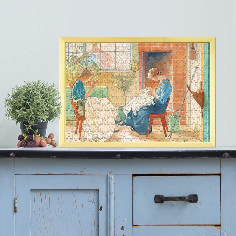 縫物をする少女 カール・ラーション ジグソーパズル アートパズル パズル