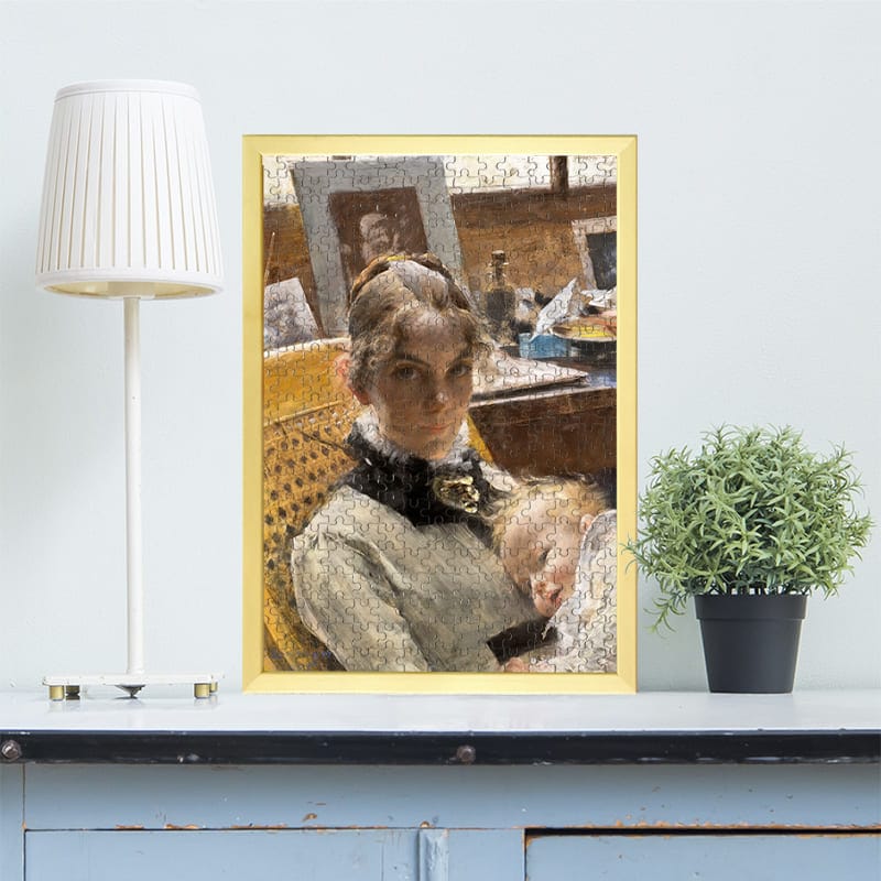 カーリン・ラーションと娘スザンヌ カール・ラーション ジグソーパズル アートパズル パズル