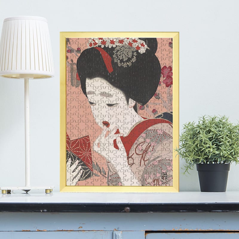 新浮世絵美人合 三月 口紅 北野恒富 ジグソーパズル アートパズル パズル
