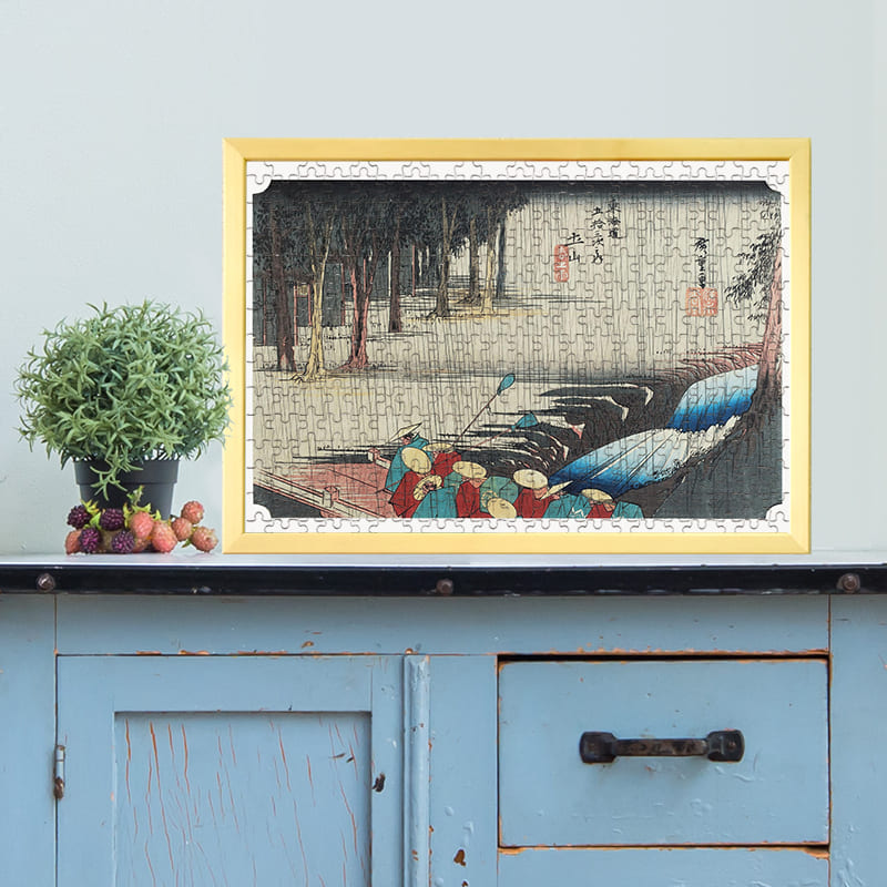 東海道五十三次 土山宿 春之雨 歌川広重 ジグソーパズル アートパズル パズル