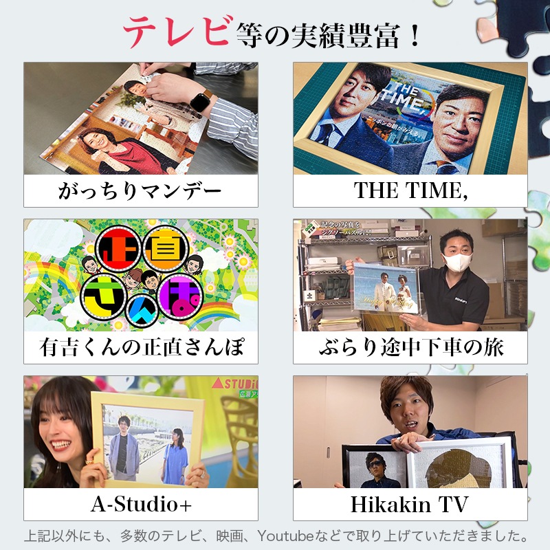 写真でパズル作成 簡単 カンタン 高齢者 幼児 台紙印刷 楽しい 認知症予防 知育玩具 ガイド付きパズル ★Lサイズ★