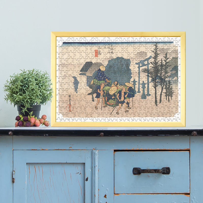 東海道五十三次 三島宿 朝霧 歌川広重 ジグソーパズル アートパズル パズル