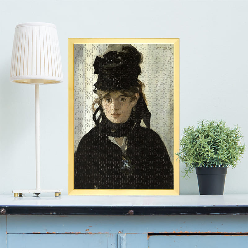 陶板画 すみれのブーケをつけたベルト・モリゾ Art Panel 「すみれの花束を