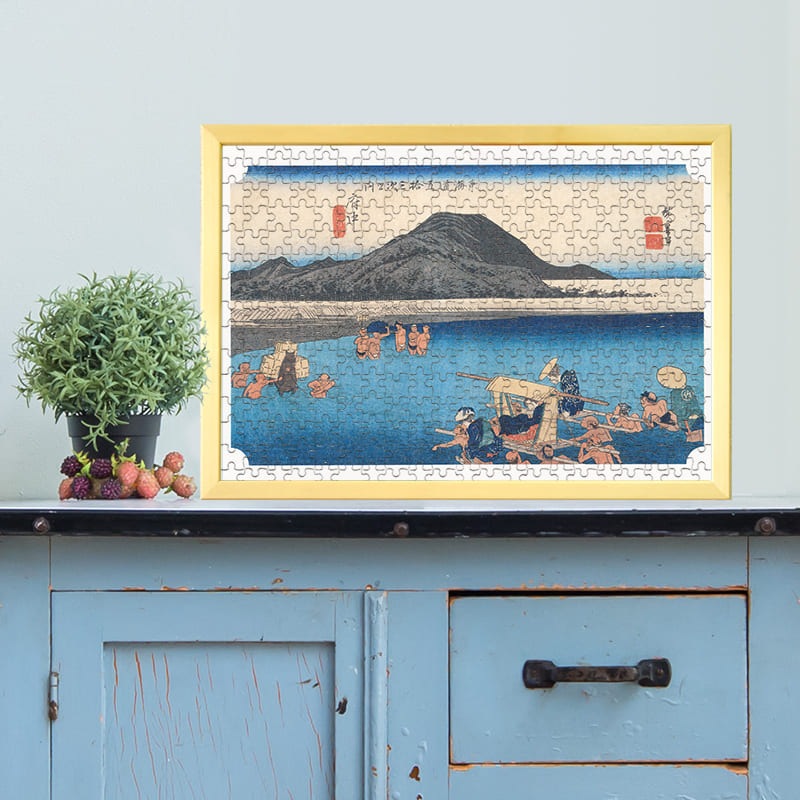 東海道五十三次 府中宿 安部川 歌川広重 ジグソーパズル アートパズル パズル