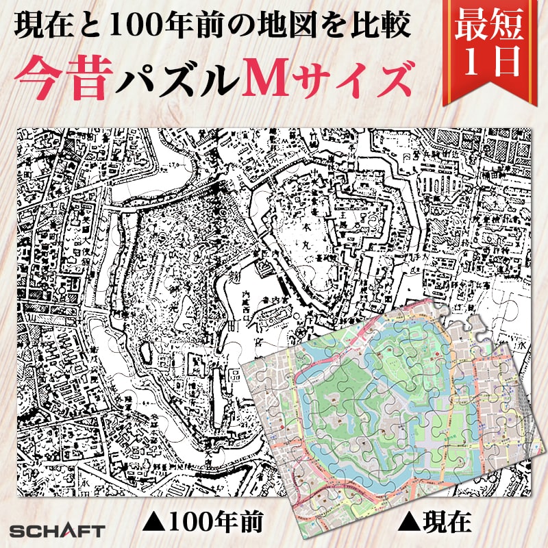 100年前 地図 現代 明治期 比較 ジグソーパズル 土地 地理 ★今昔パズル Mサイズ★