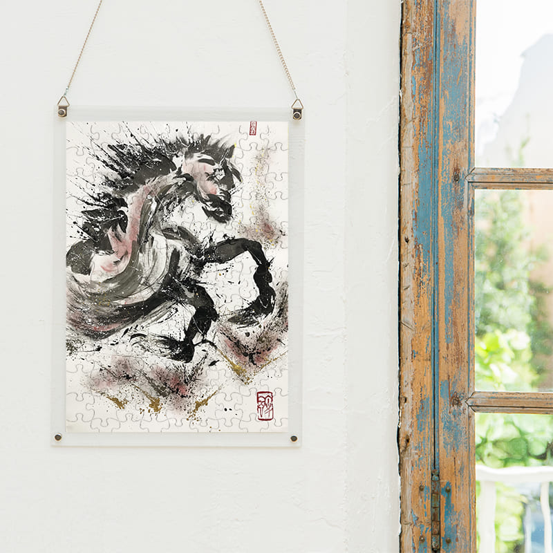 桃源の馬 荒川 墨絵師 ジグソーパズル アートパズル パズル | パズル