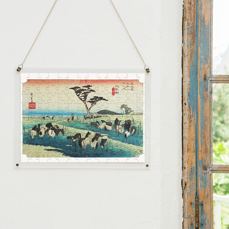 東海道五十三次 池鯉鮒宿 首夏馬市 歌川広重 ジグソーパズル アート