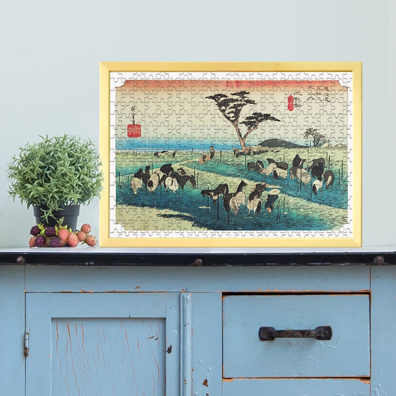 東海道五十三次 池鯉鮒宿 首夏馬市 歌川広重 ジグソーパズル アートパズル パズル