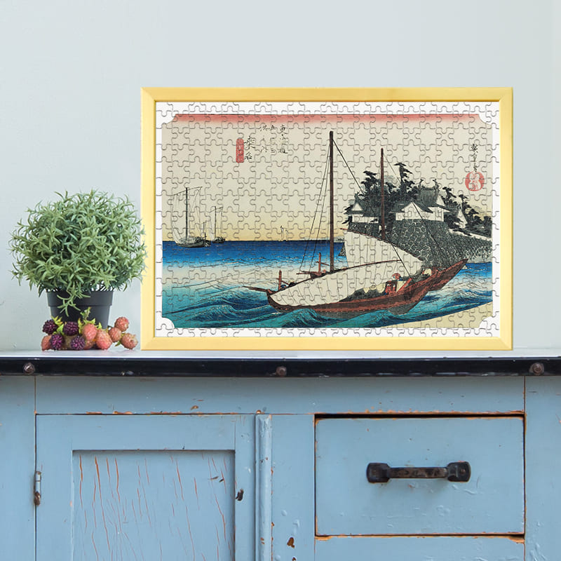 東海道五十三次 桑名宿 七里渡口 歌川広重 ジグソーパズル アートパズル パズル