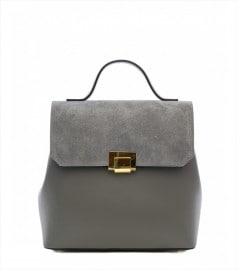 LEATHER AND SUEDE BACKPACK　ZAINETTO_0015_GR　COLOR: GREY|バックパック