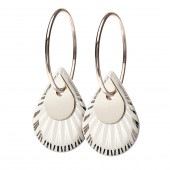 SPLASH duo teardrop hoop【SILVER】