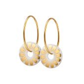 BLOOM hoop tiny【WHITE / GOLD】