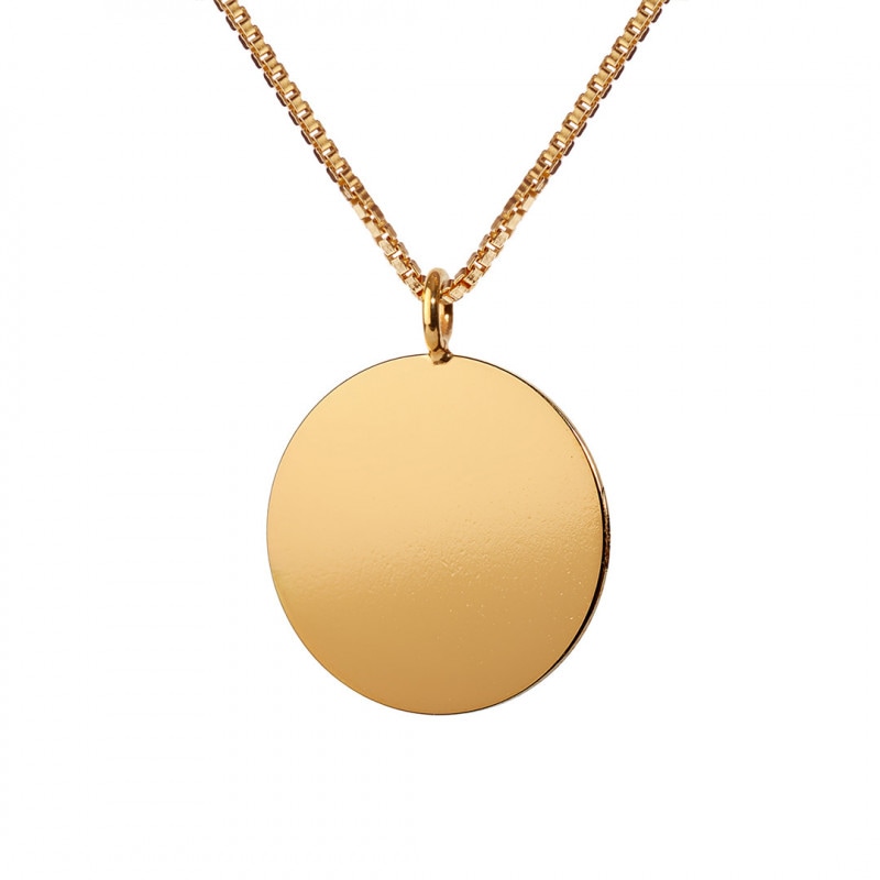 CUT circle necklace 60cm【GOLD】