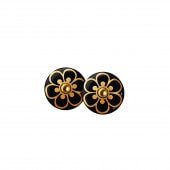FLORA stud【BLACK / GOLD】
