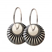 SPLASH duo hoop【BLACK / SILVER】
