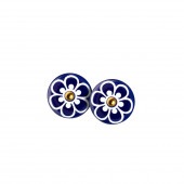 FLORA stud【ULTRAMARINE / WHITE】
