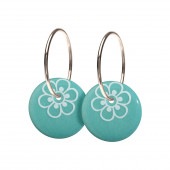 FLORA hoop【AQUAMARINE / WHITE】