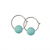 GLOW hoop【AQUAMARINE / SILVER】
