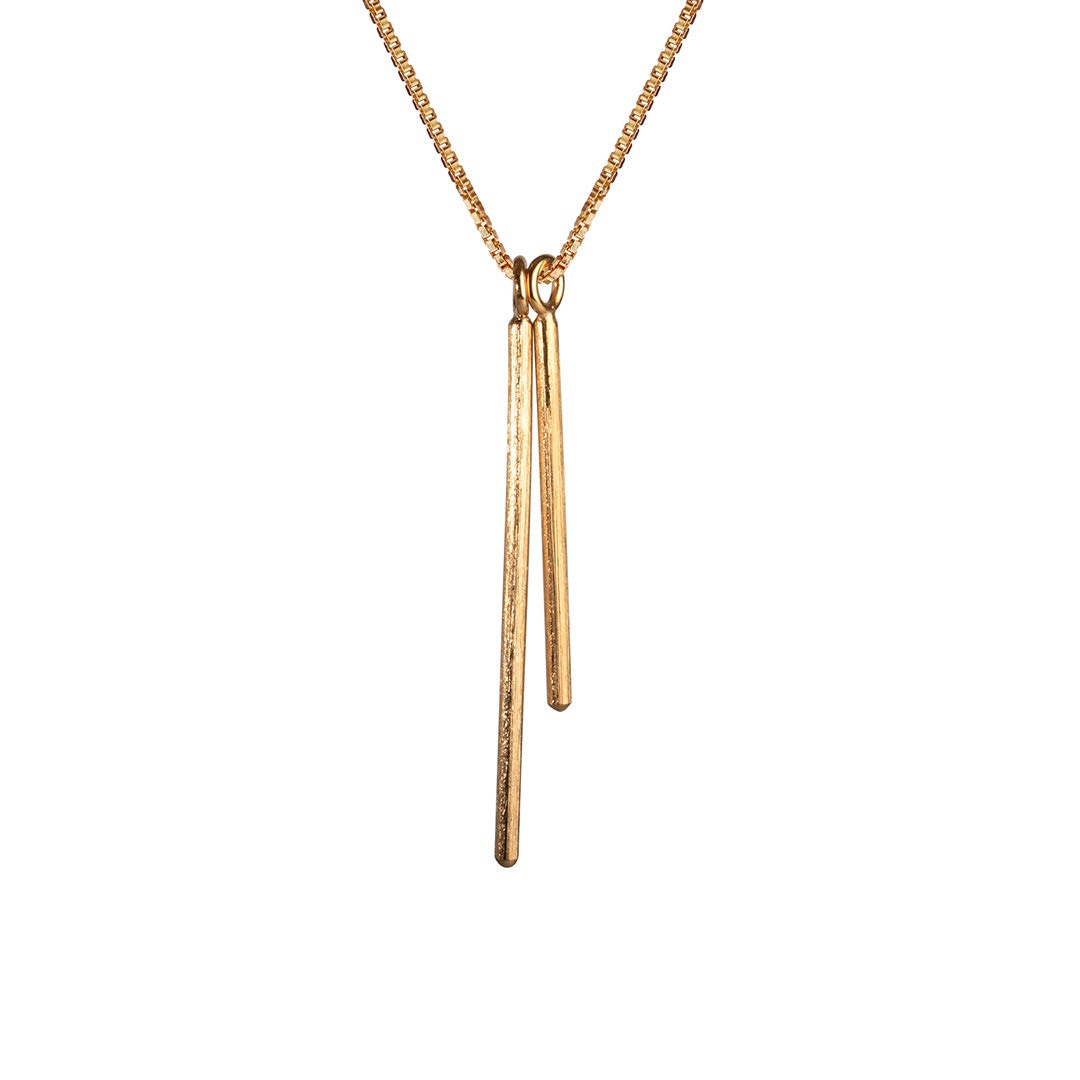 LEE dangle duo necklace 60cm【GOLD】 | 北欧アクセサリー LEE dangle duo necklace 60cm【GOLD】 | 北欧アクセサリー