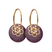 FLORA hoop【BORDEAUX / GOLD】