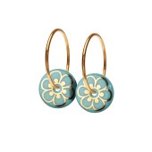 FLORA hoop tiny【AQUAMARINE】