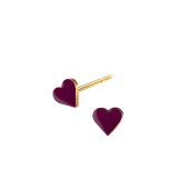 HEART stud tiny【BORDEAUX】