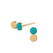 SPOT dotty stud tiny【AQUAMARINE / GOLD】