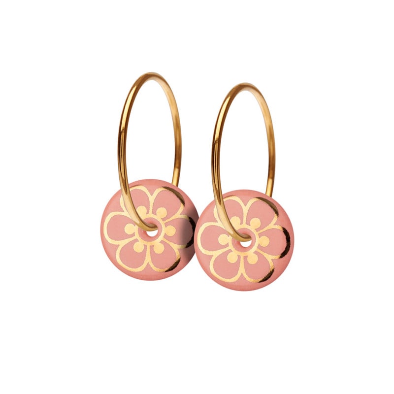 FLORA hoop tiny【PEACH】