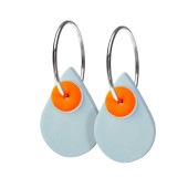 AURA teardrop hoop【CLOUD / ORANGE】
